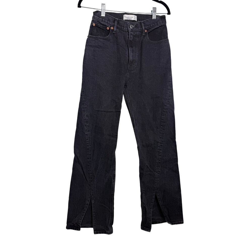 Abercrombie & Fitch Jeans Women's 25/0 Black 90s Relaxed Jean High Rise - Picture 6 of 6